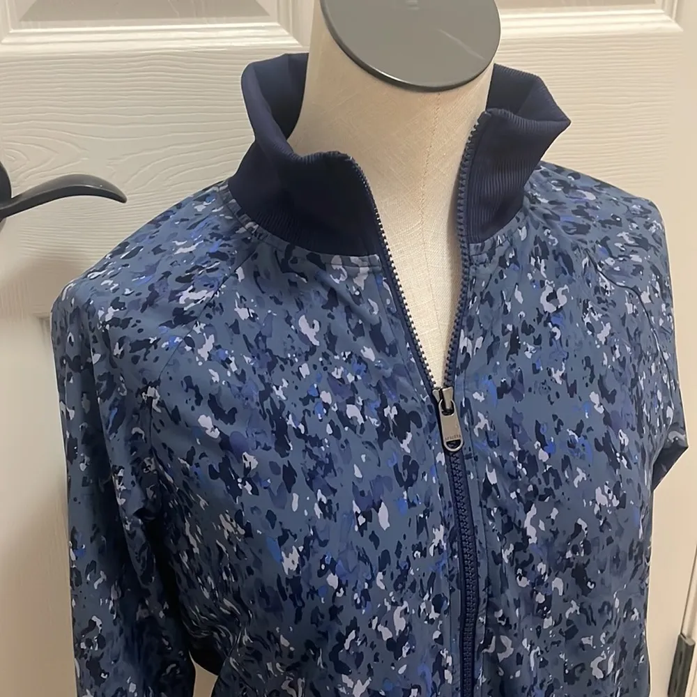 ATHLETA Brooklyn Bomber Jacket ll woman’s Navy Blue zipper outerwear New Sz XS - Image 4