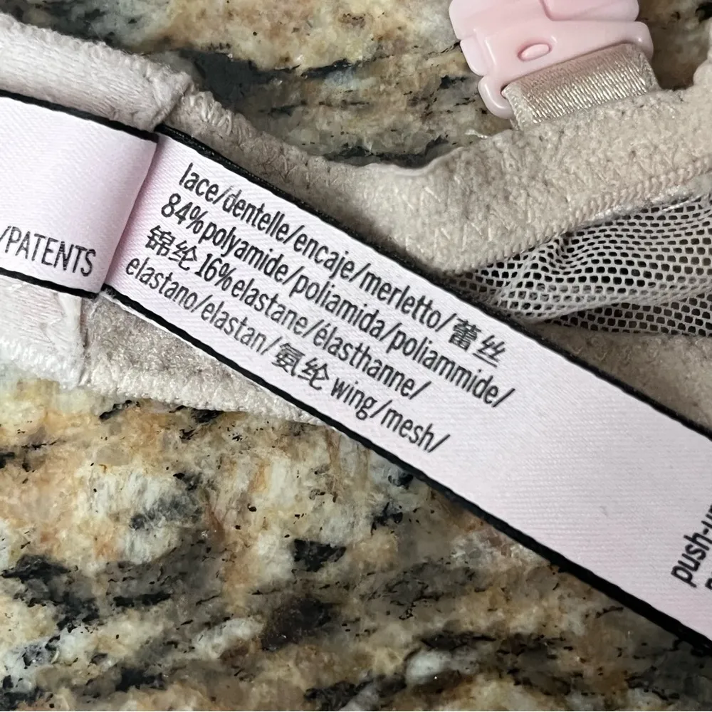 Victoria’s Secret Sexy Tee Lace Push Up Bra 34D Nude Tan Demi Lined - Image 4