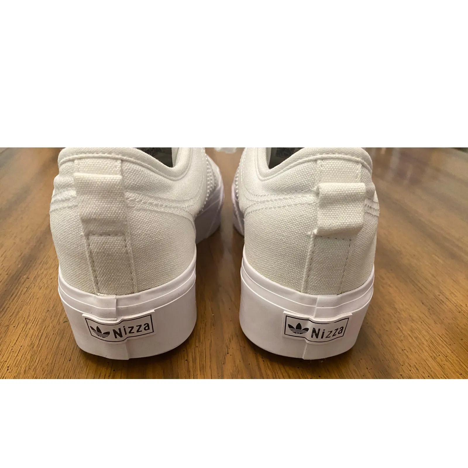 Adidas Nizza Platform Low Triple White Sneaker Womens US 9.5 Chunky Classic Shoe - Image 3