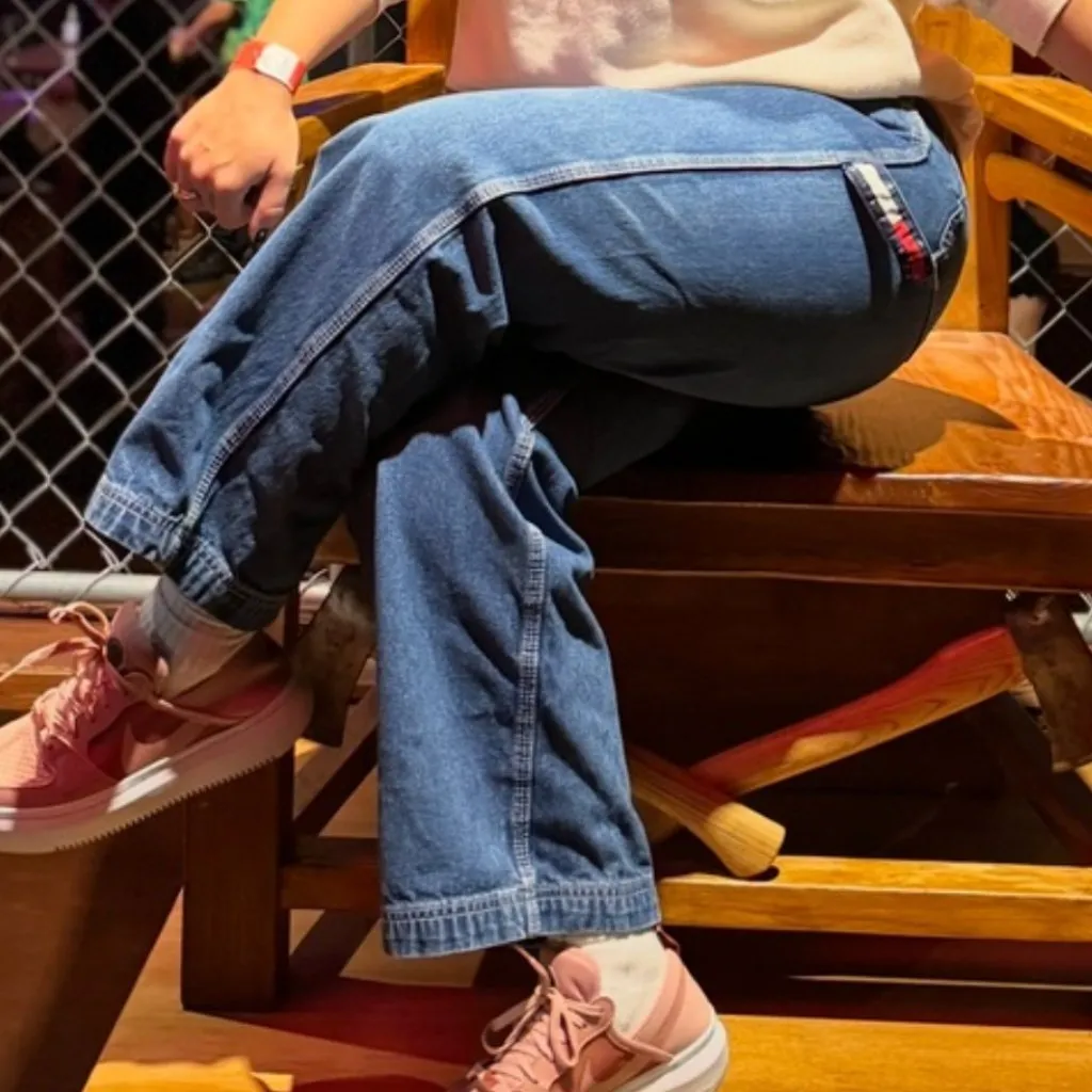 VINTAGE VTG TOMMY JEANS TOMMY HILFIGER Carpenter Jean Medium Wash Y2K 00s Preppy - Image 3