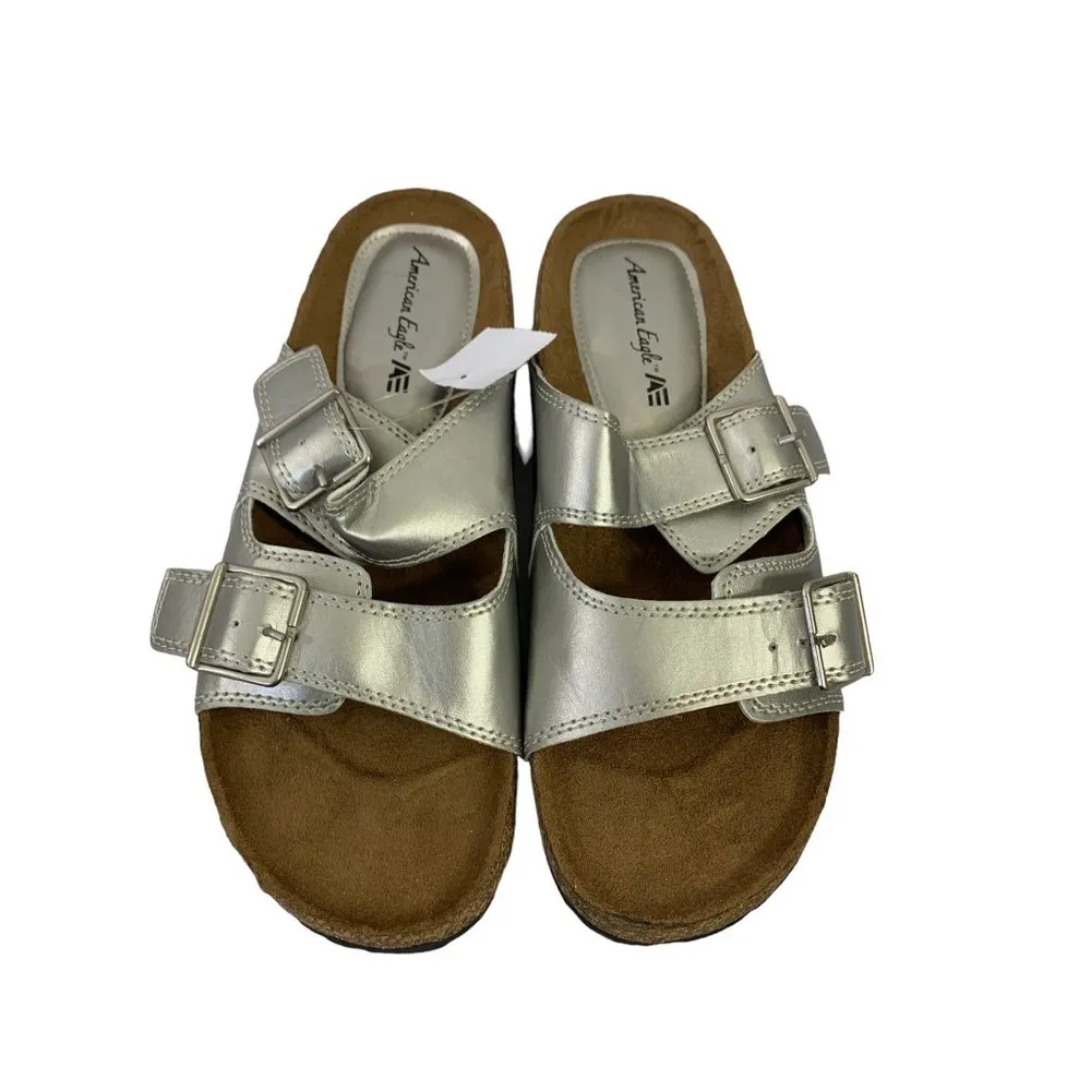 American Eagle Women's Silver Sandals - Image 2