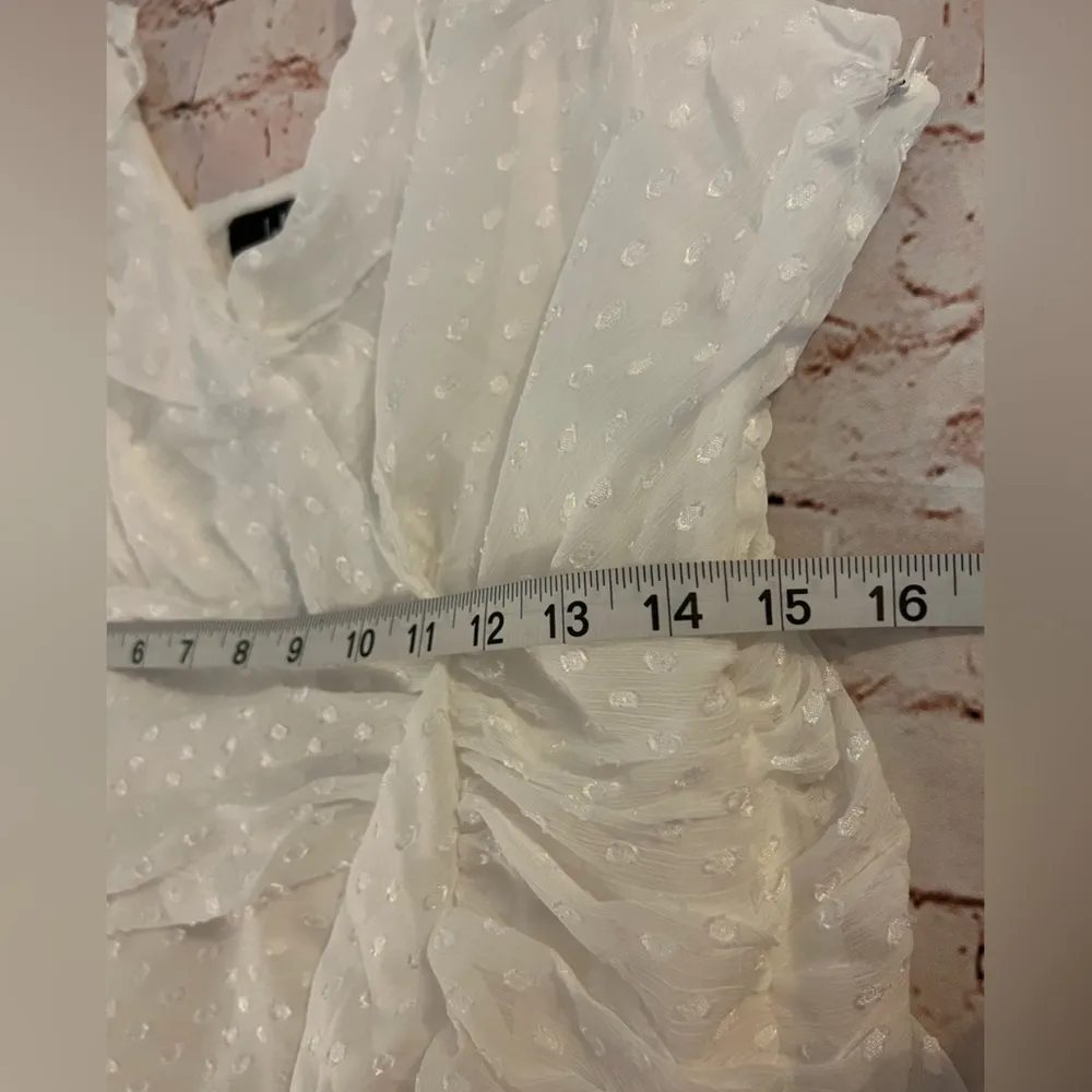 🌱Lulus White Ruffle Dress Size L NWT - Image 11