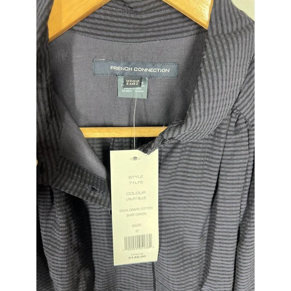 French Connection Enya Drape Shirt Dress - Image 3