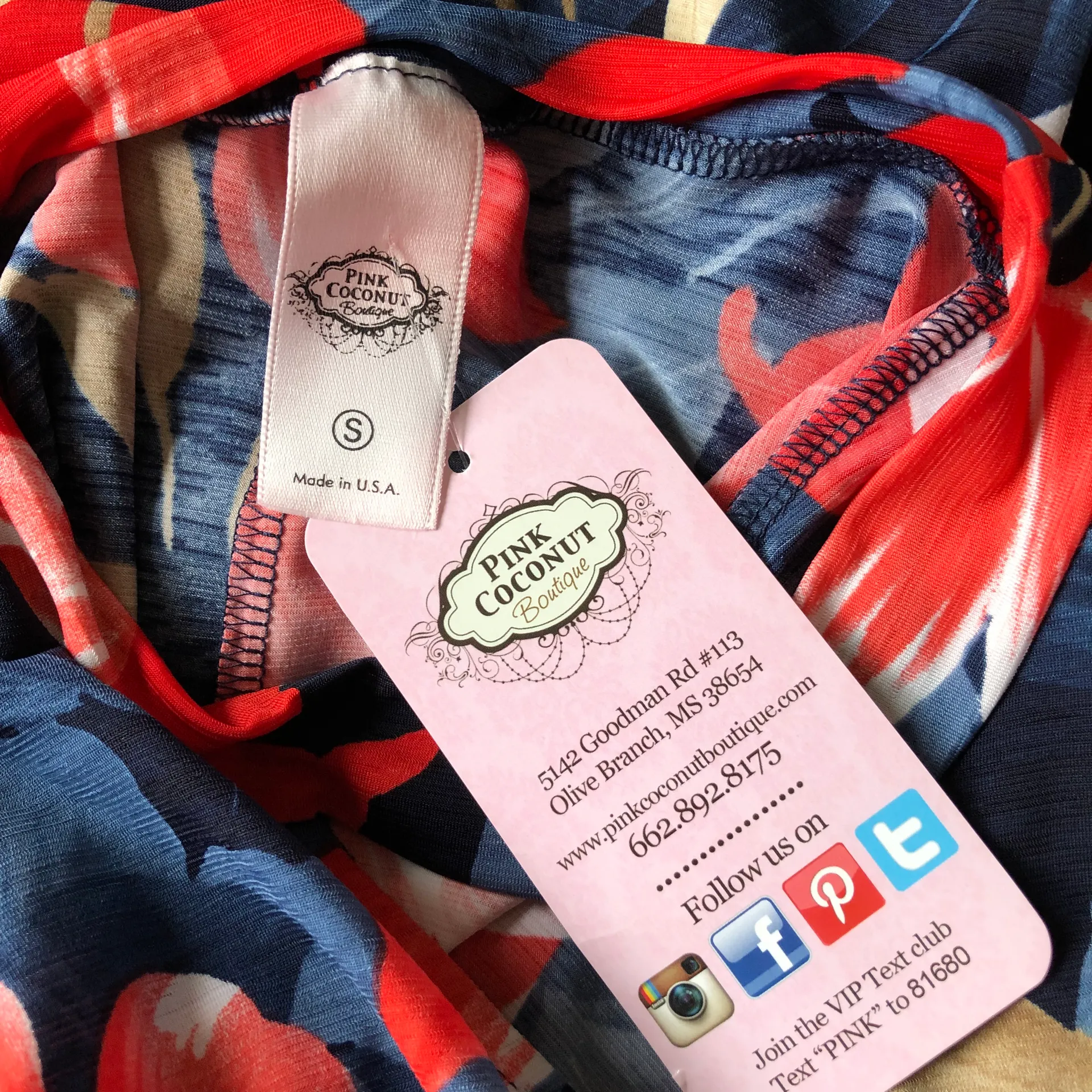 Navy & Red Floral Cutout Shift Dress Blue - Image 5