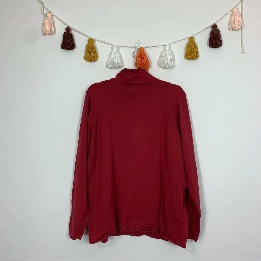 Y2K Harley-Davidson Red Turtleneck Long Sleeve Thermal Top Size 2X - Image 11