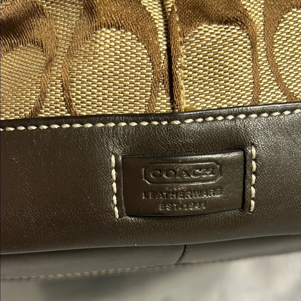 COACH 6042 Brown Canvas and Leather Monogram Tote Bag Vintage (07/2005) - Image 6