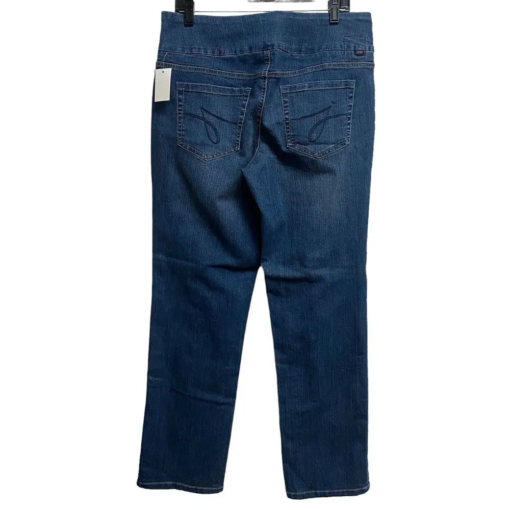 Jag Jeans Women's Sz 16 Medium Wash Blue Dive Stretchable High Rise Straight - Image 7