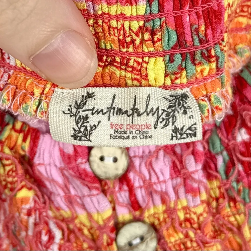 Intimately Rule the World Romper Colorful Floral Print Flowy Boho S - Image 7