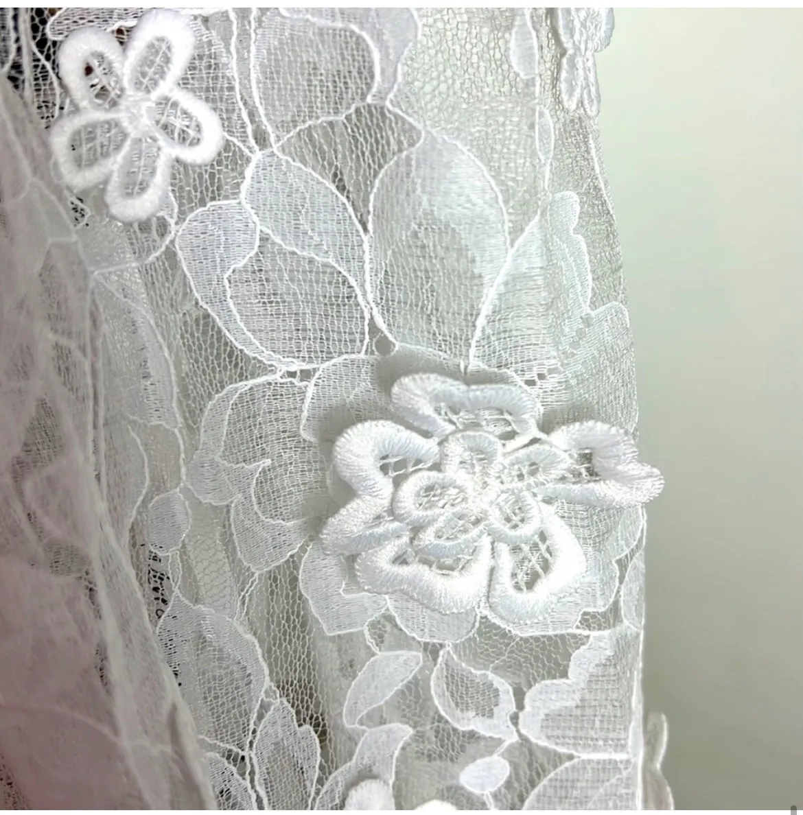 For Love And Lemons Crop Top White Lace Size L  - Image 10