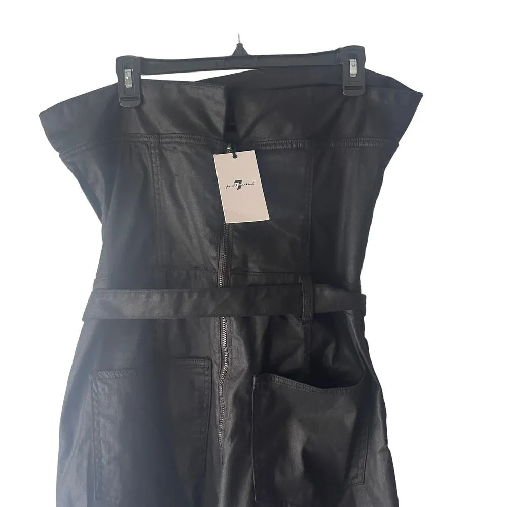 7 For All Mankind NWT Women's Size XL Black Sleeveless Balloon Leg Jumpsuit $398 - Image 8