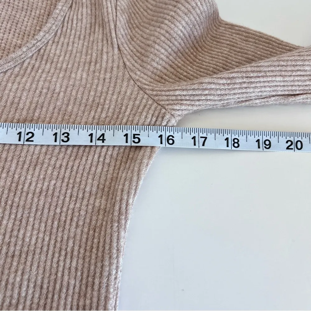 Forever 21 Women’s Ribbed Cream Body Con Midi Dress - Image 10