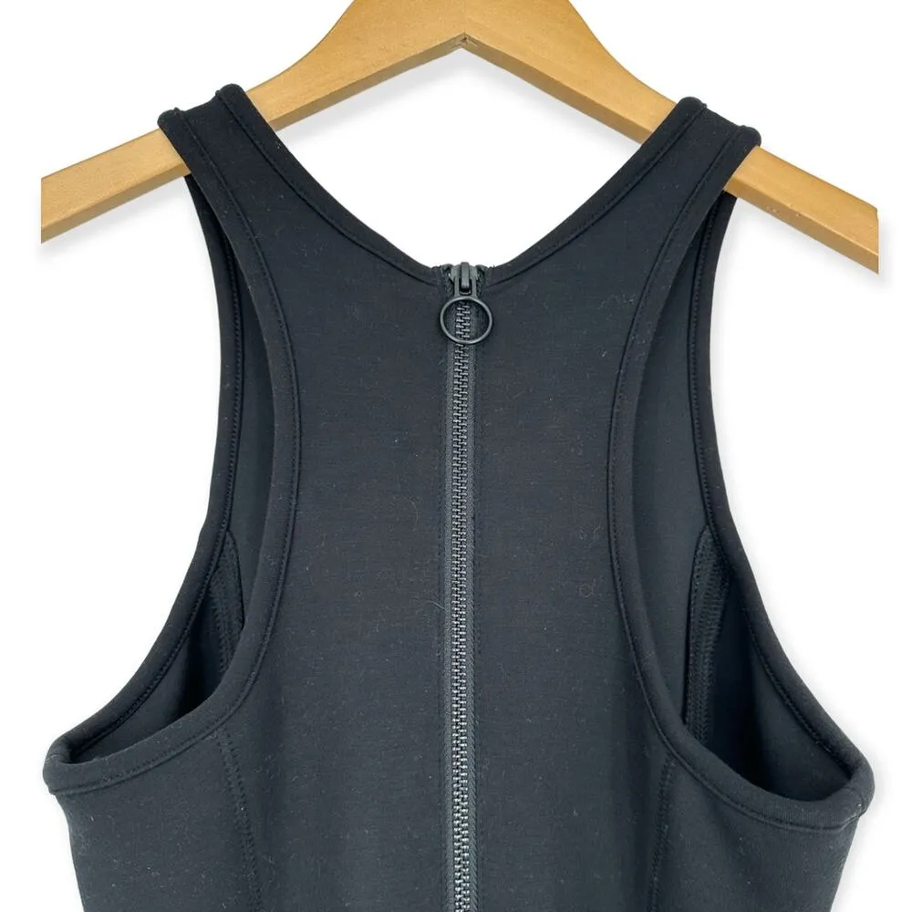 ATHLETA | XSP | En Route Black Sleeveless Pleated Zip Back Scuba Mini Dress - Image 8