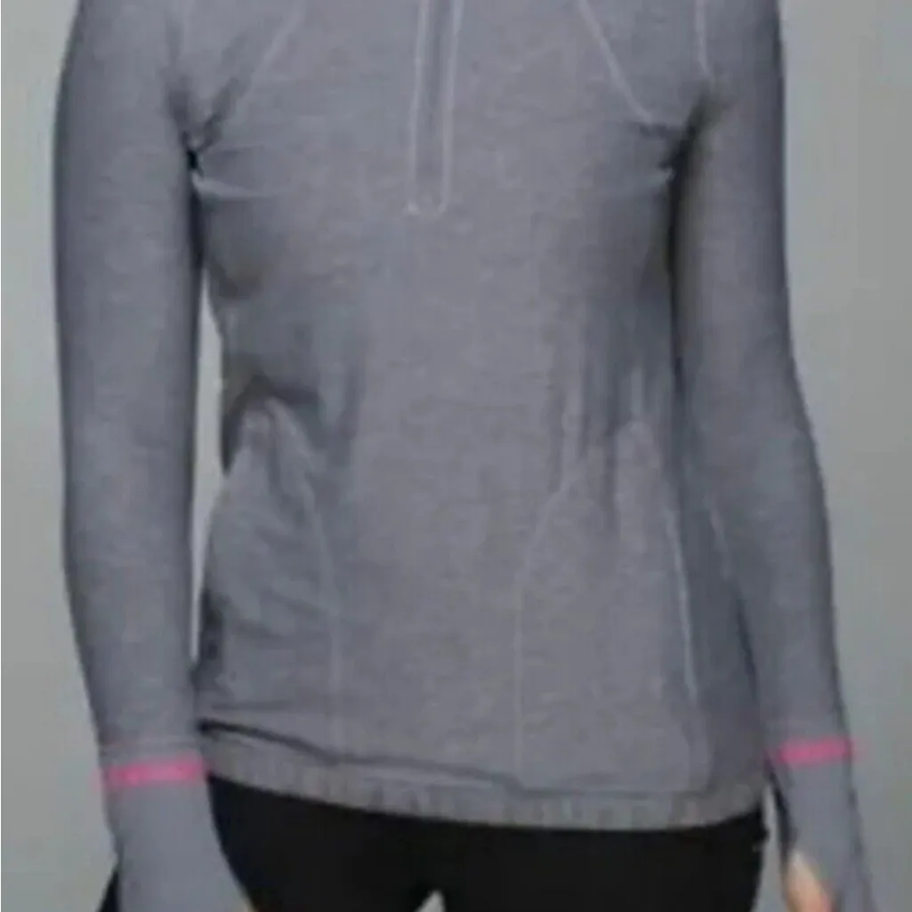 Lululemon long sleeve pace pusher half zip pullover top in heather slate gray 6 - Image 3