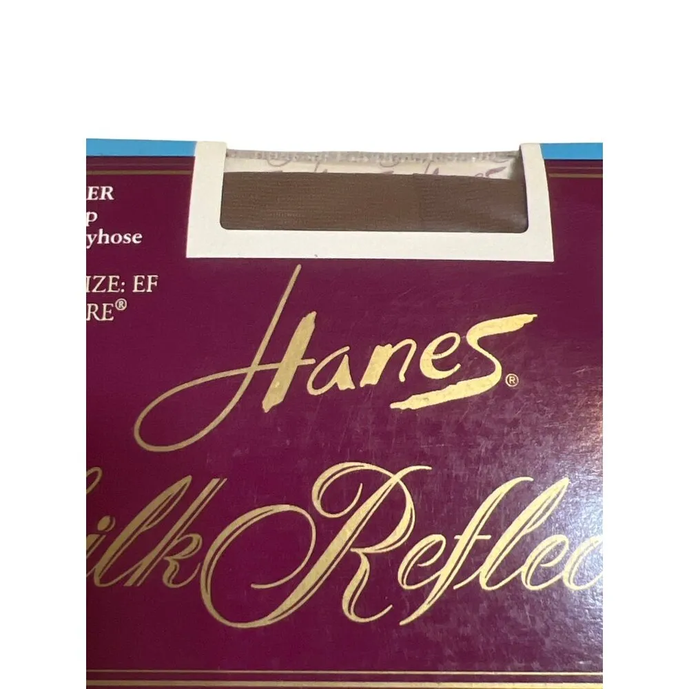 Vtg Hanes Silk Reflections Control Top Pantyhose 717 Sz EF Barely There New NOS - Image 3