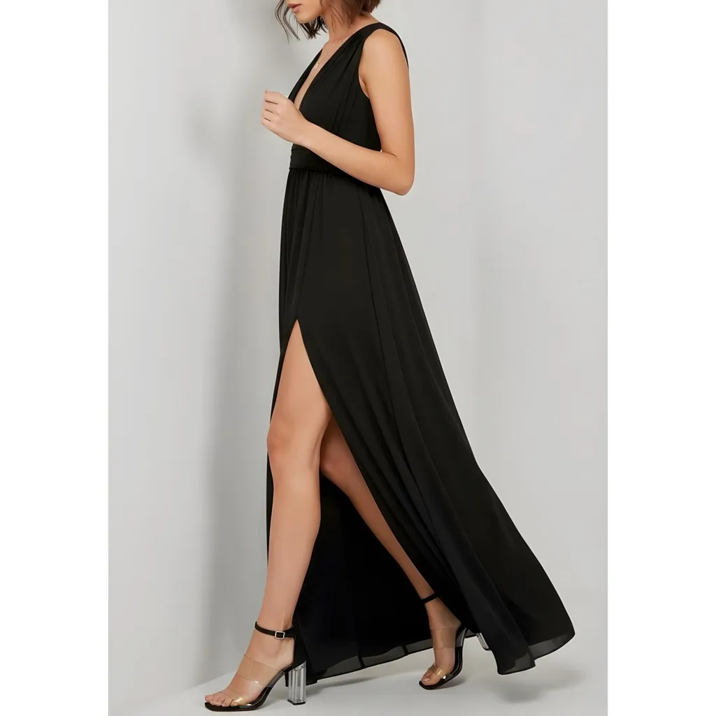 LULUS Heavenly Hues Maxi Dress, Black, XS - Image 4