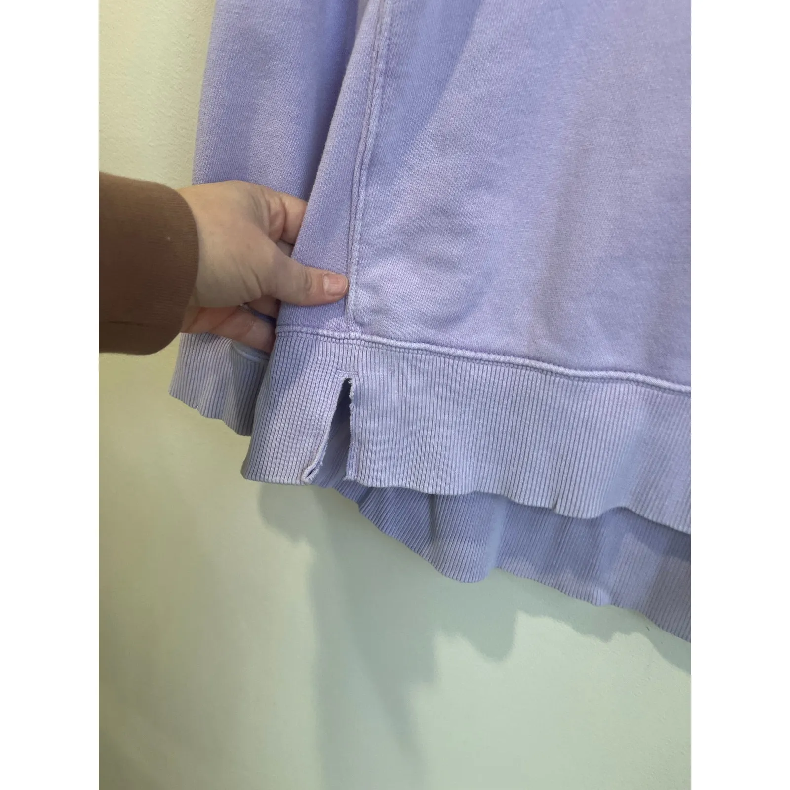 Aerie Purple “Going Off The Rails” Oversized Graphic Sweatshirt Cozy Casual Sz S - Image 10