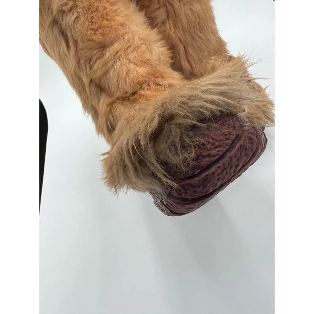 Vintage Furry Yeti Winter Boots Waterproof 70s RARE women 7 men 5 Winterproofs Tan - Image 7