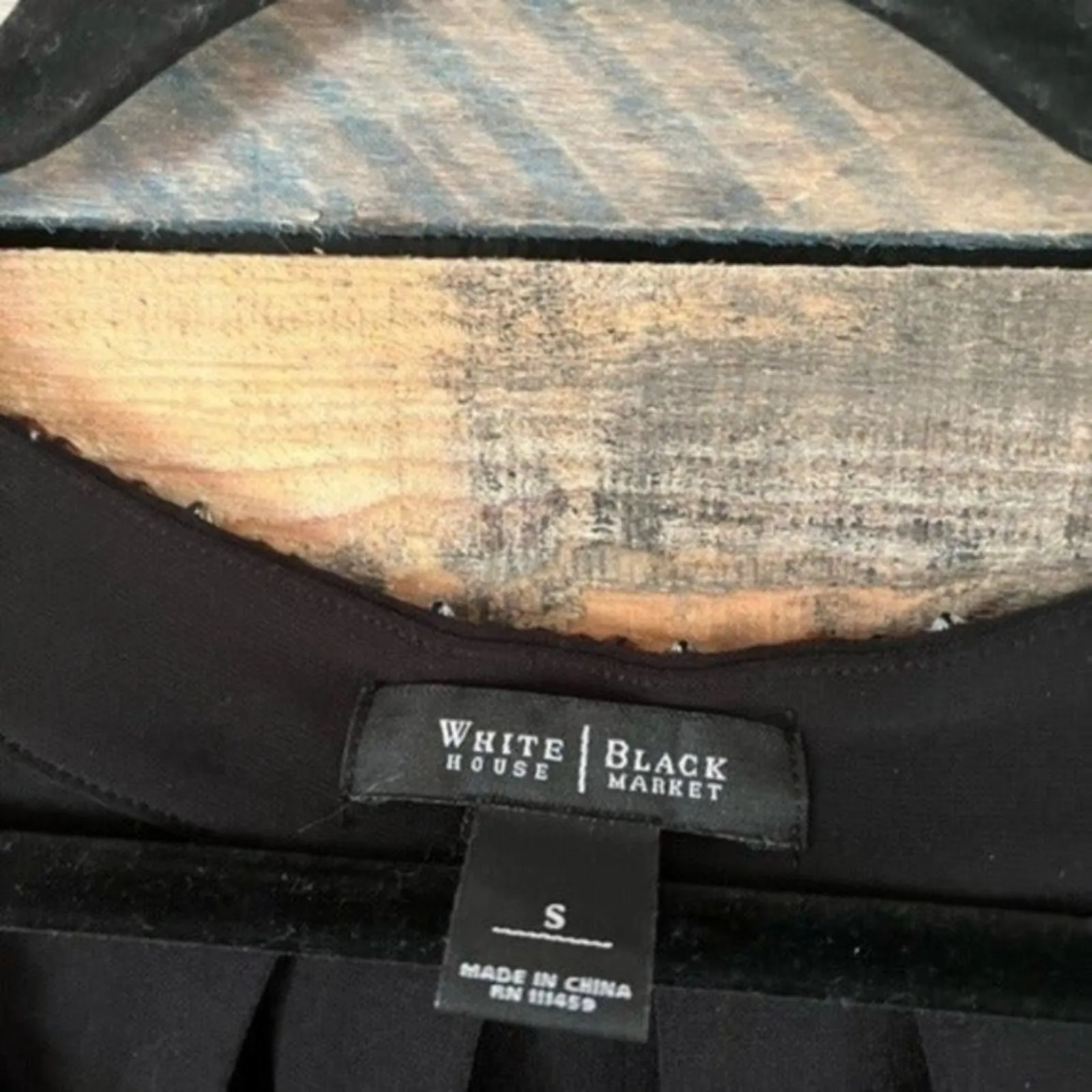 White House Black Market Black Drop Waist Beaded Neckline Dress‎ Size Small - Image 8