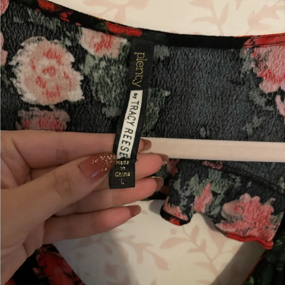 FALL CLEARANCE Tracy Reece floral Sleeveless jumpsuit open back - Black and Red - Image 5