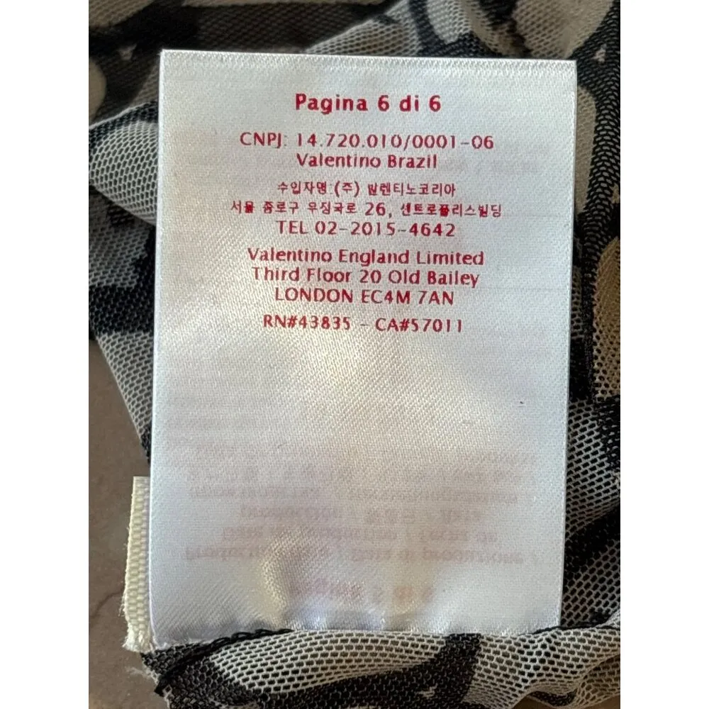 Valentino Garavani Toile Iconographe Long Sleeved Gloves in Beige Nero 6 New - Image 7