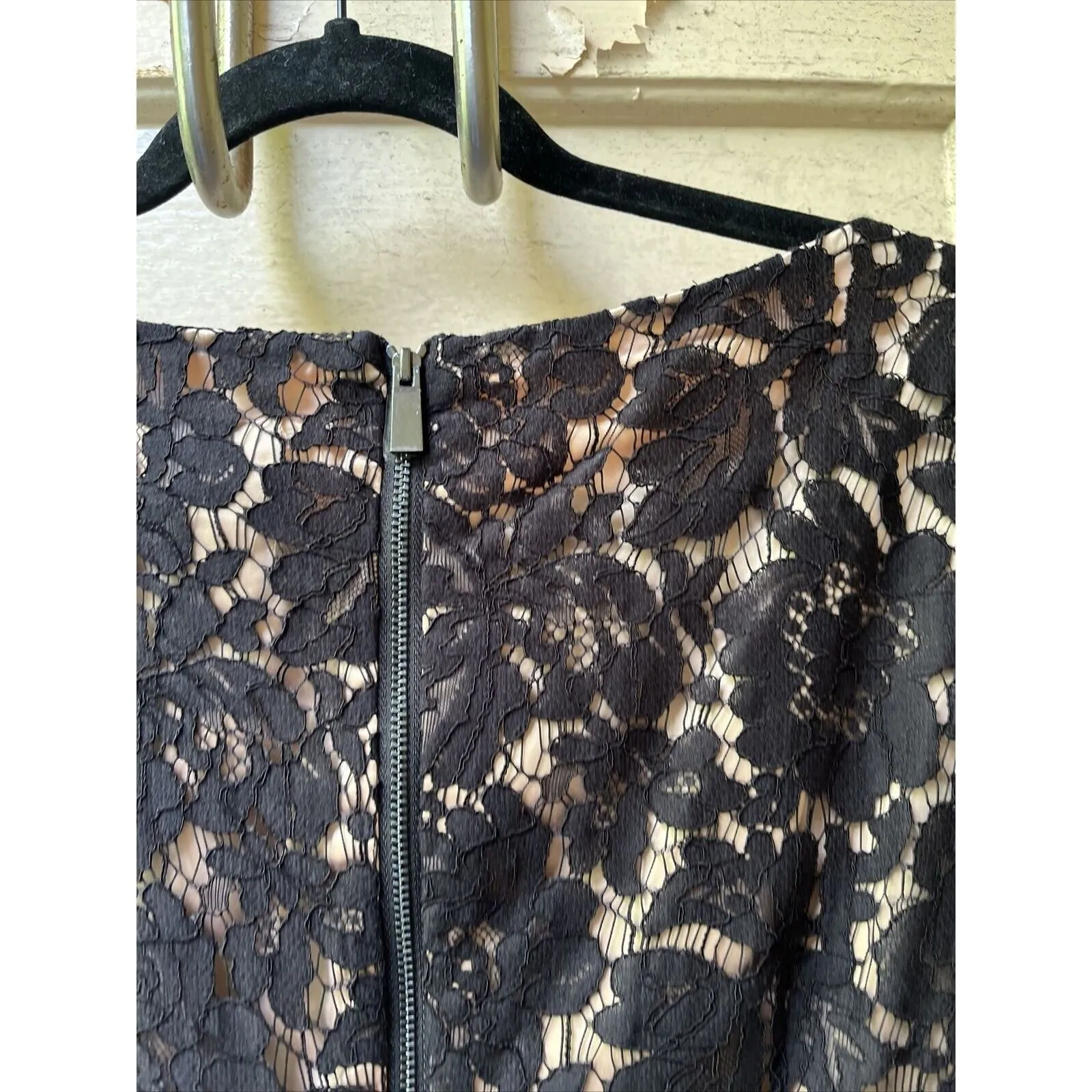 Vince Camuto Black Dress 6 Dark Fairy Romantic Whimsical 3/4 Sleeve Preppy Nye - Image 9