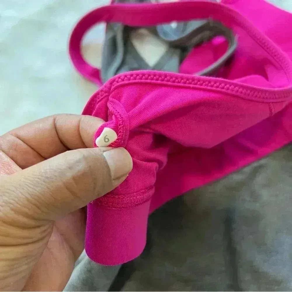 Lululemon Inspiration Tank II Heathered Slate/Jeweled Magenta Size 6 - Image 5