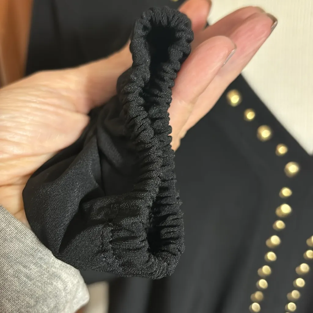 INC International Concepts Black Top With Gold Studs - Image 7