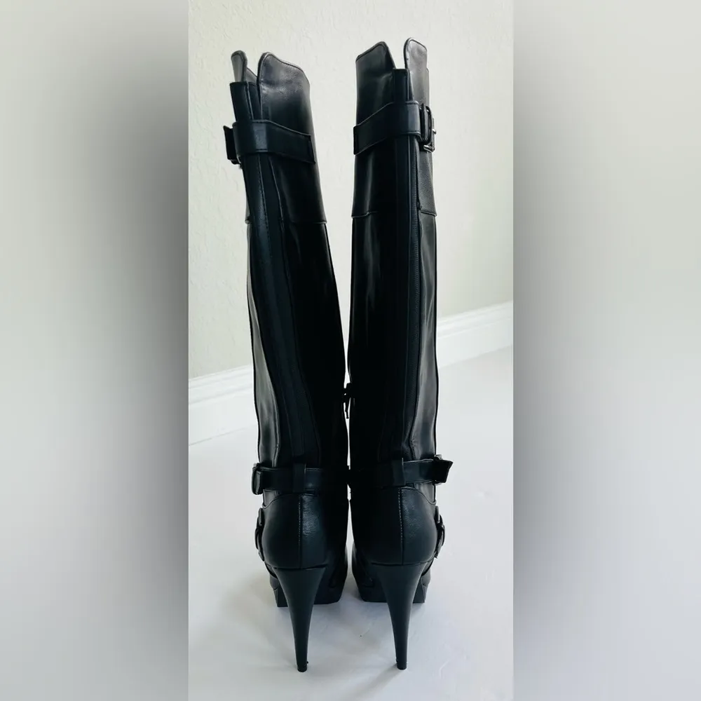 GBG By Guess Chic Black Heeled Boots Size 7.5 - Image 3