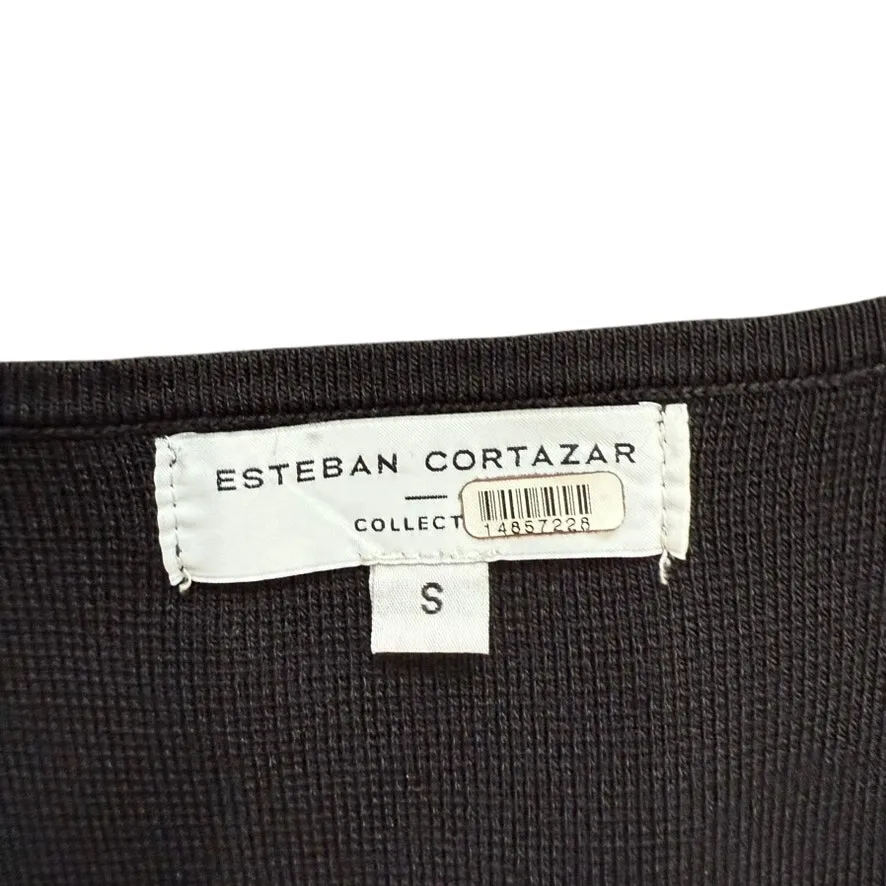 Esteban Cortazar x RTR Square Neck Sweater Dress in Black/Red, Size S Black - Image 6