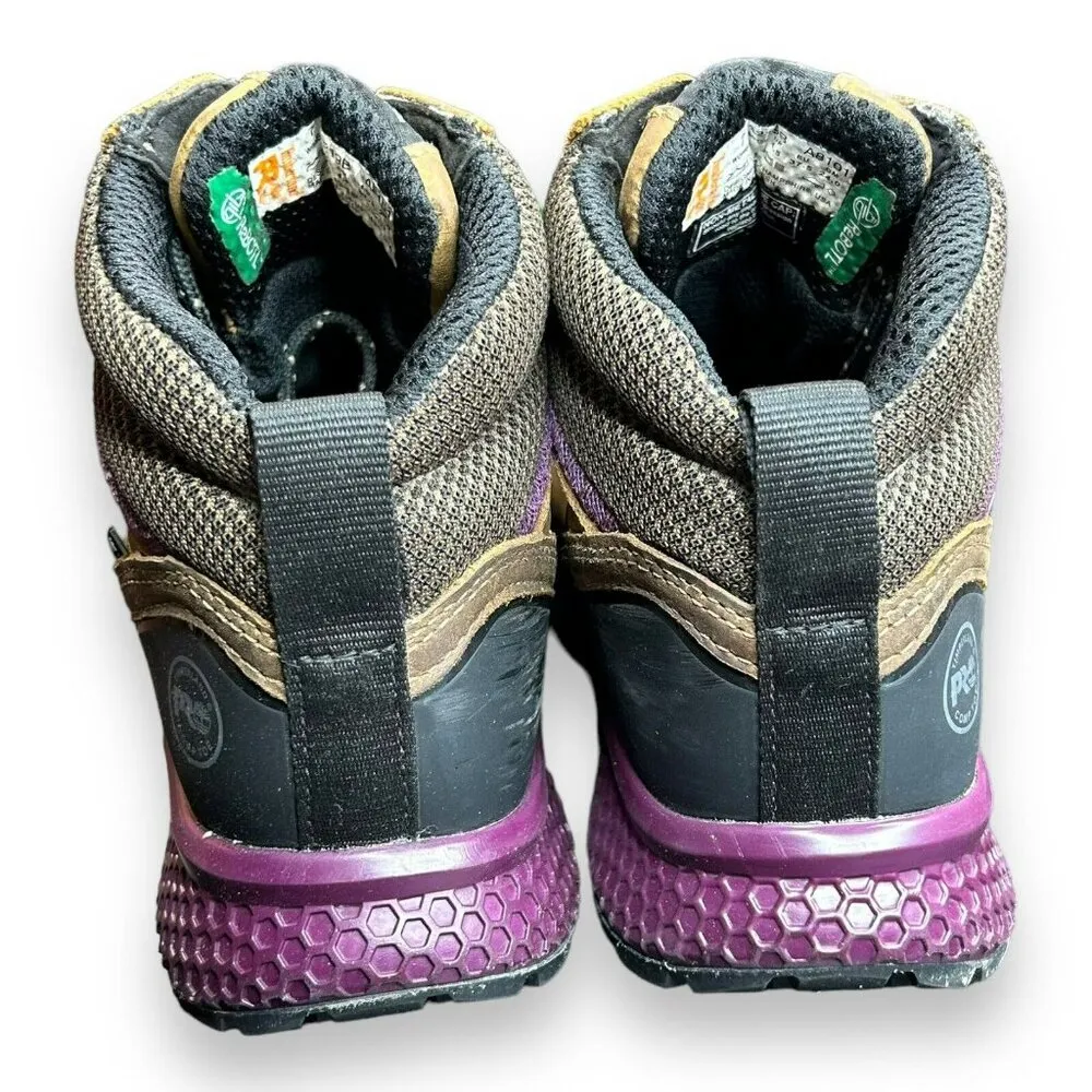 Timberland Pro Womens 7 Reaxion A219B Brown Waterproof Composite Toe Work Boot - Image 3