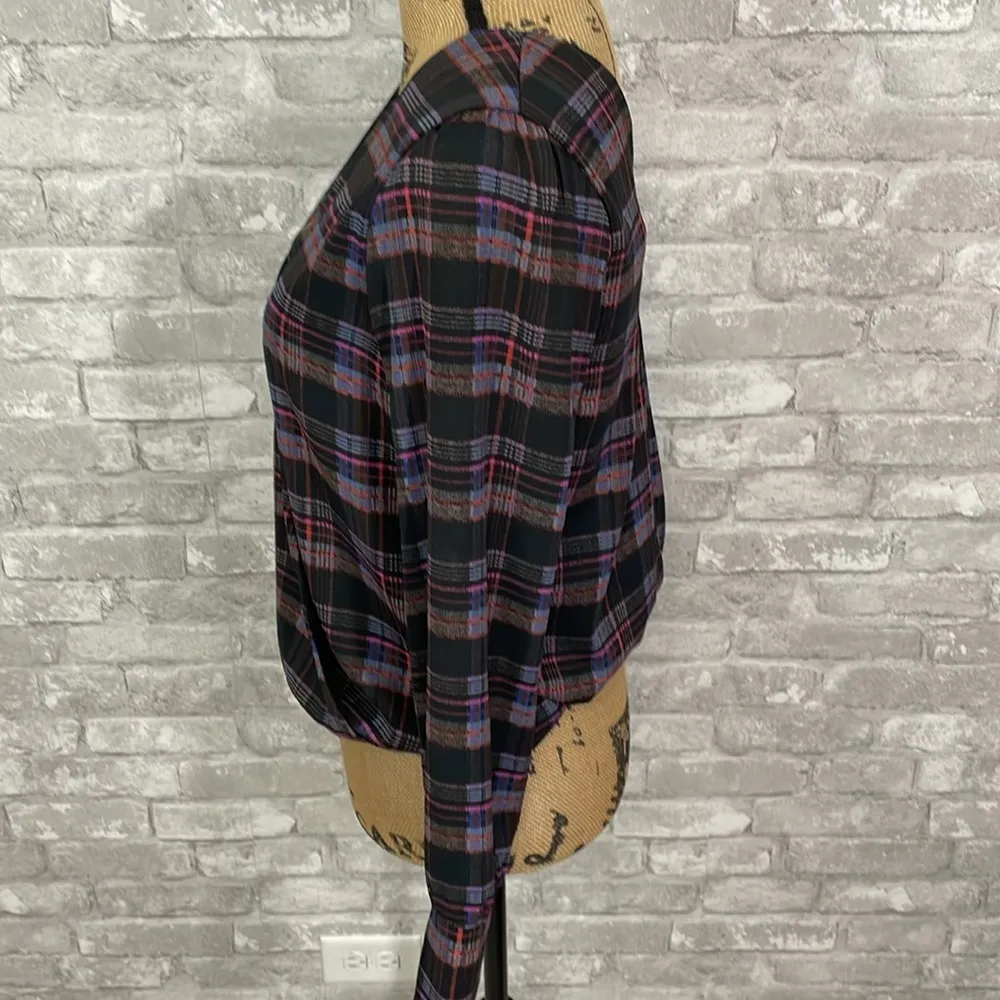 Evereve Peyton Jensen Faux Wrap Plaid Blouse - Image 2