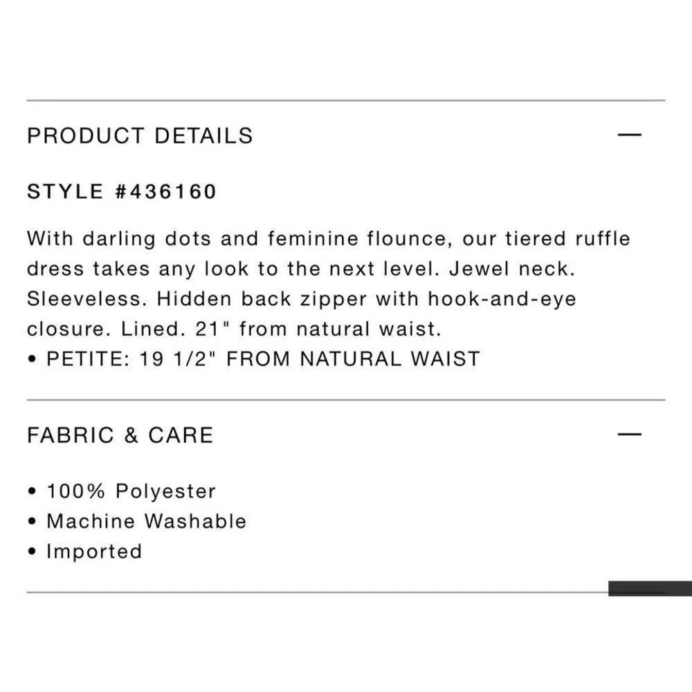 ✨ HP✨Ann Taylor Nevy Polka Dot Tiered Ruffle Casual Dress✨ - Image 10