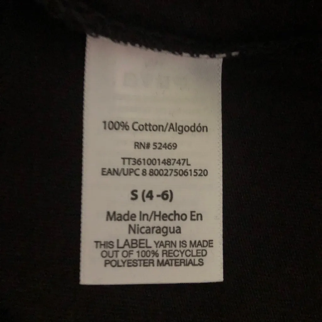 TIME and TRU Womens Long Sleeve V Neck T-Shirt Black Size Small 4-6 Cotton New - Image 8