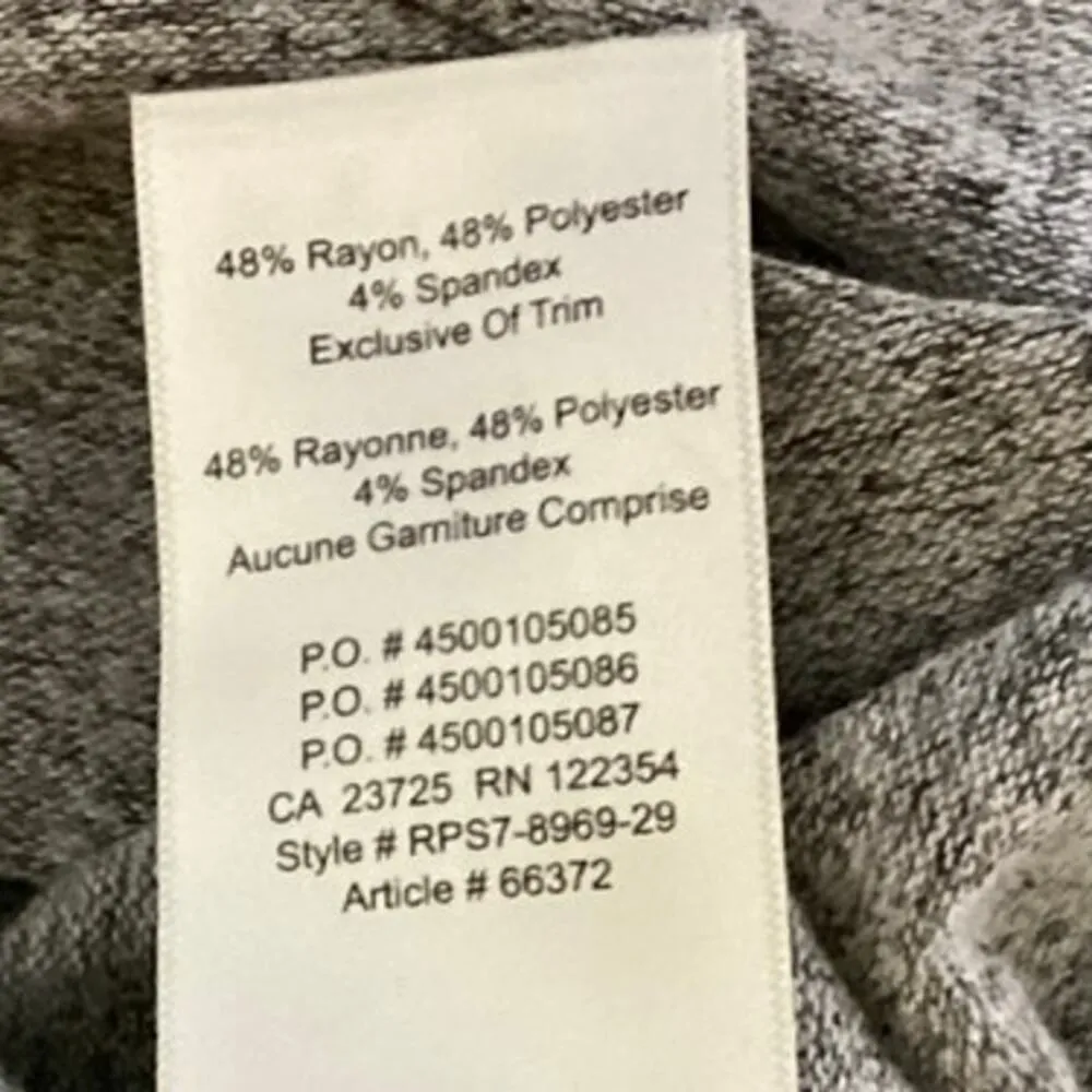 Aritzia Wilfred Gray Knit Crew Short Sleeve Pull On Mini Shift T-shirt Dress XS - Image 5