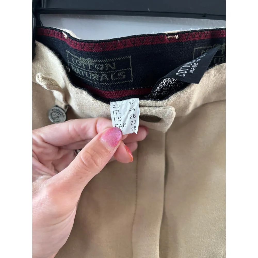 On Course Womens Breeches Size 28 Tan Equestrian Horse Riding Cotton - Image 9