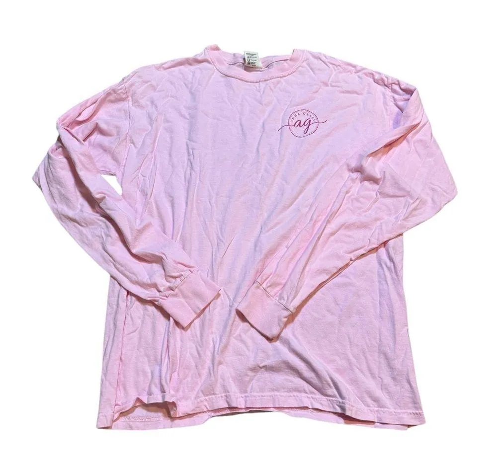 Anna Grace T-Shirt Comfort Colors Tee Breast Cancer Good Fight Color Pink - Image 2