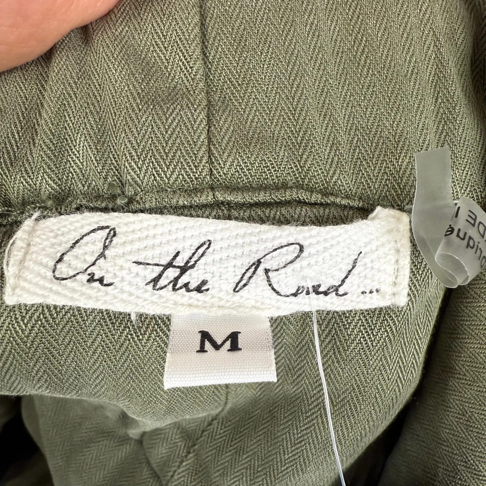 NWT On the Road Distressed Joggers Olive Green Casual Pants Comfy Size M - Image 2