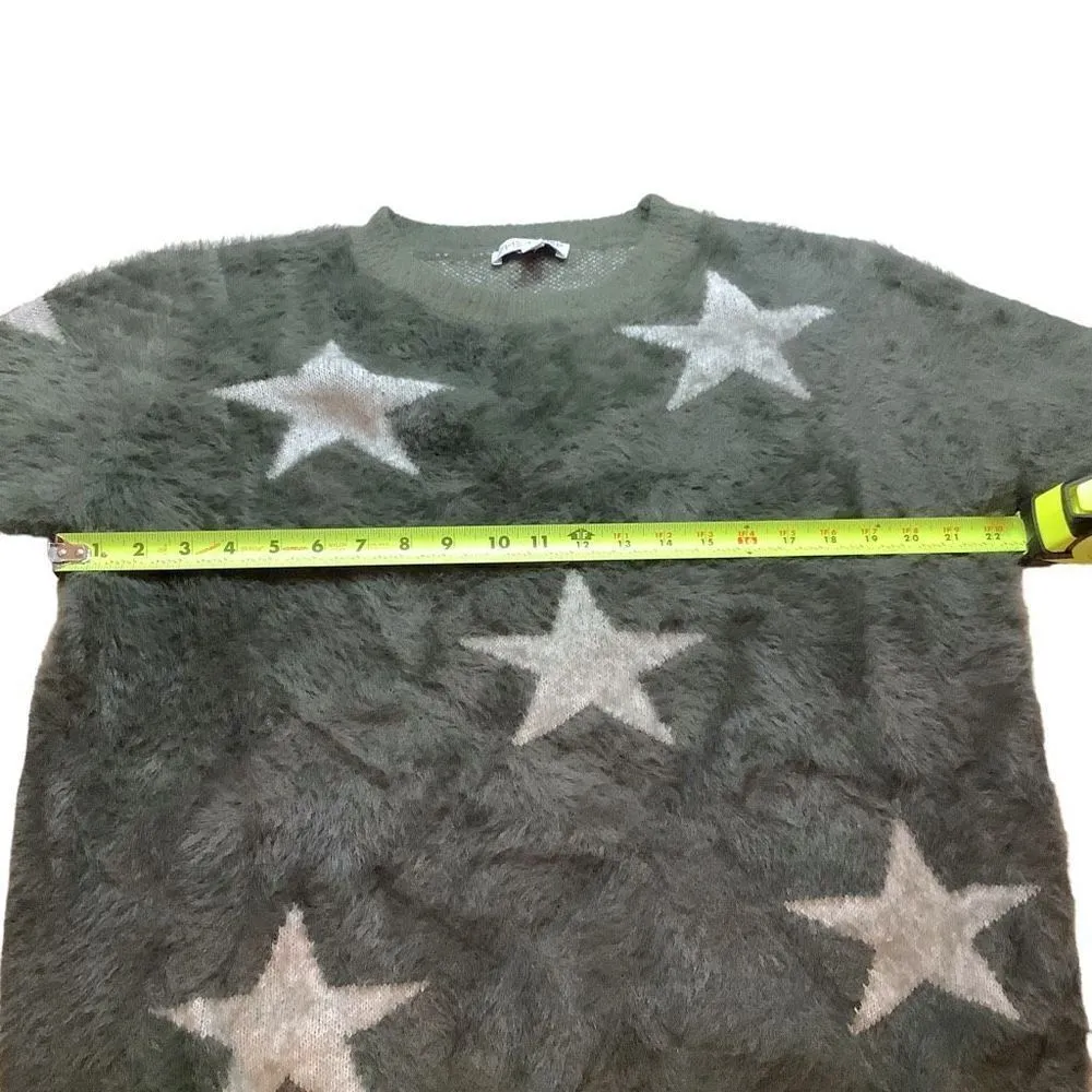 Bubble Sleeve Fuzzy Star Sweater - Image 5