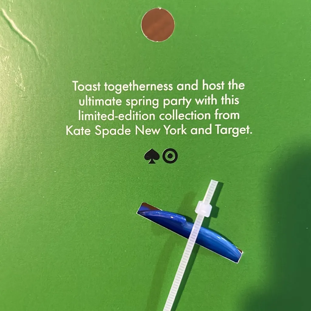 Kate Spade Blue Rhinestone Strawberry Hair Clip - Image 2