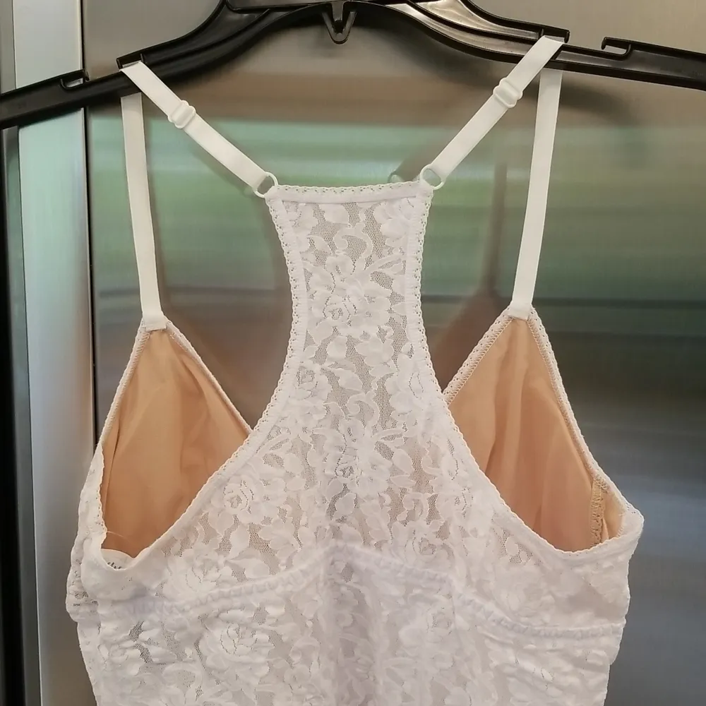 💕HANKY PANKY💕 Signature Lace Padded V-Front Cami Tank Top ~ White Medium M NWT - Image 9