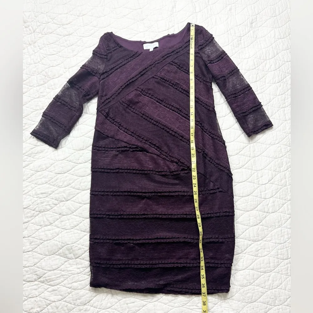 Jessica Simpson Dark Lace Ruffle Asymmetrical Dark Fairy Dark Coquette Purple M - Image 6
