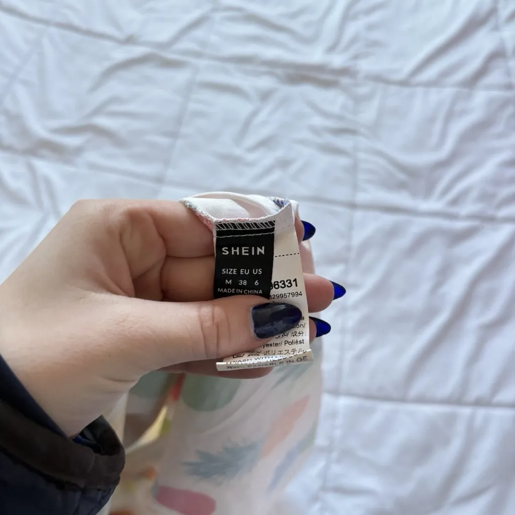 Womens Size Medium Whit Tropical Cover Up Dress Beach Summer Resortwear - Image 5