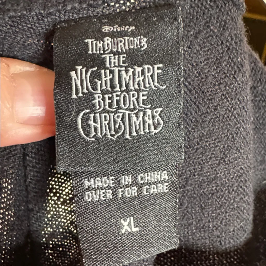 Hot Topic Disney The Nightmare Before Christmas Striped Sleeve Sweater Size XL - Image 5