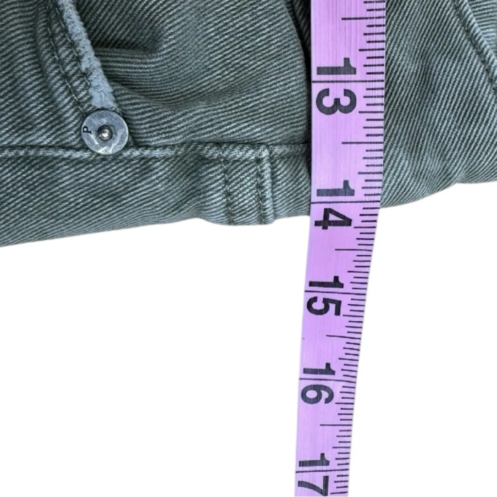 PAIGE Green Distressed Hoxton Slim Crop Jeans Size 27 - Image 8