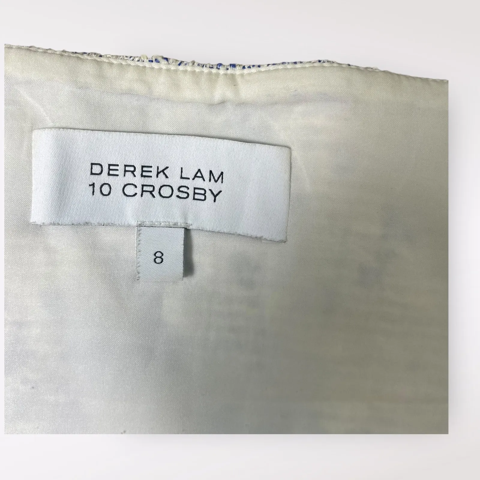 Derek Lam 10 Crosby Blue Tweed‎ Ruffled Mini Skirt Size 8 - Image 2