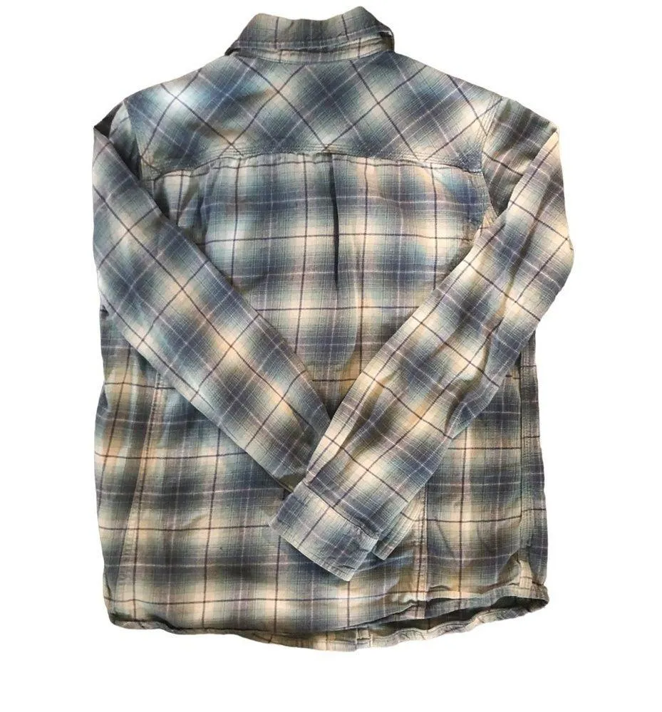 - Women's Hamilton Flannel Plaid Cozy Shirt Size S Blue Teal LS Fall - Image 3