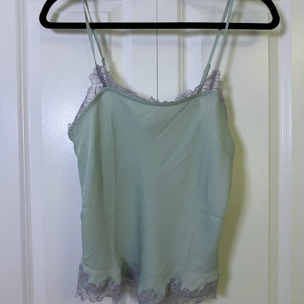 Free People Intimately Sunset Lover Lace Trim Cami in Sea Mist XS NWOT - Image 3