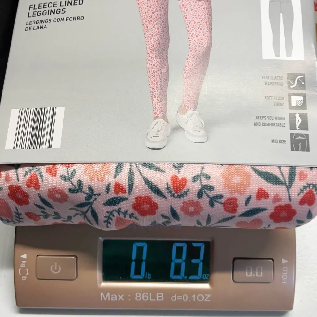 NEW Serra Fleece Lined Leggings Women's Size Small Pink Floral Extra Tight Fit - Image 6