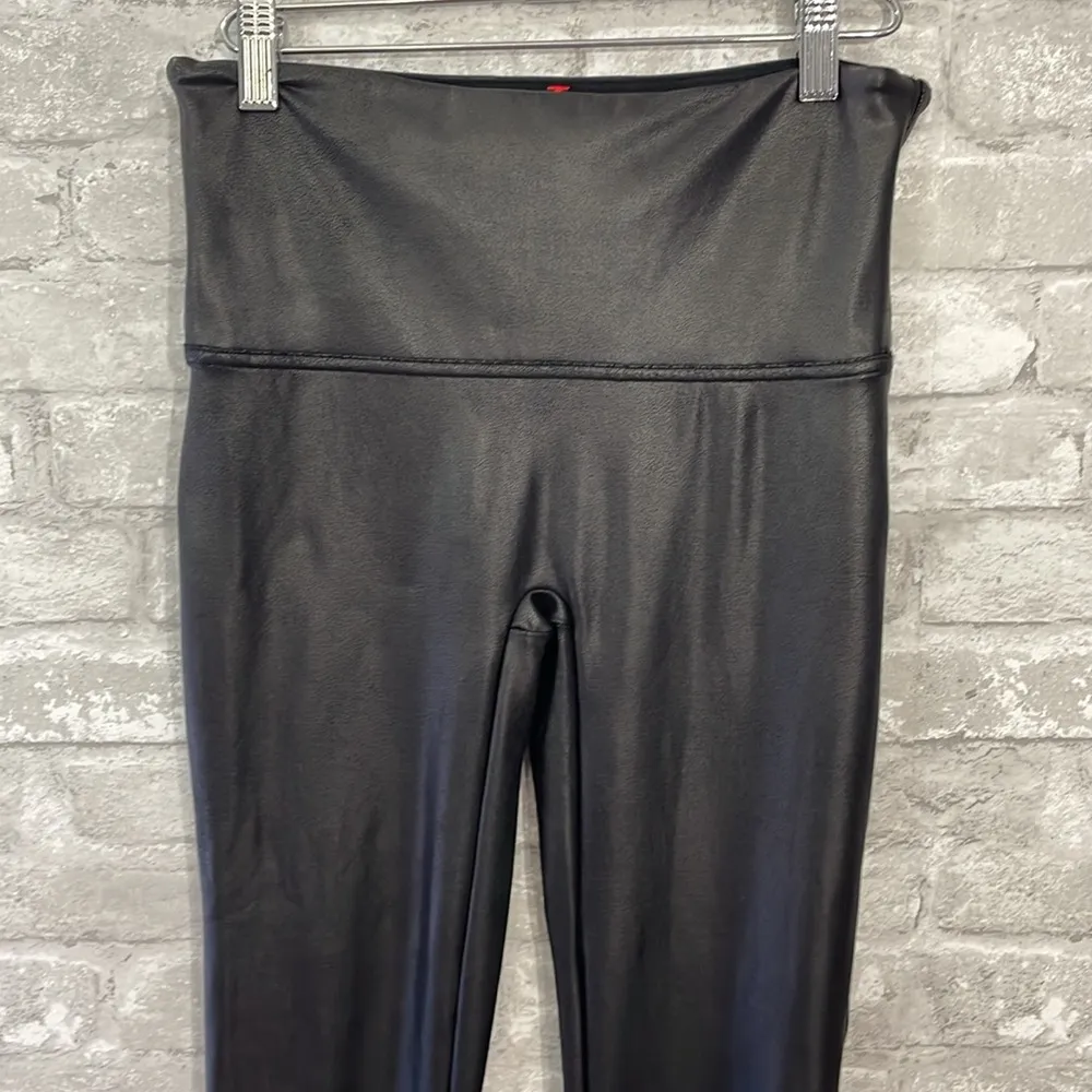 SPANX Black Coated Leggings - Image 3