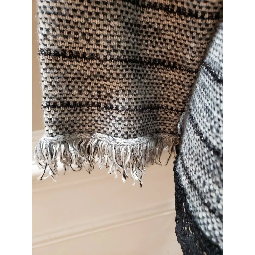 Chico's Women Gray Striped Cotton Long Sleeve Casual Pullover Jacket Size Medium - Image 5